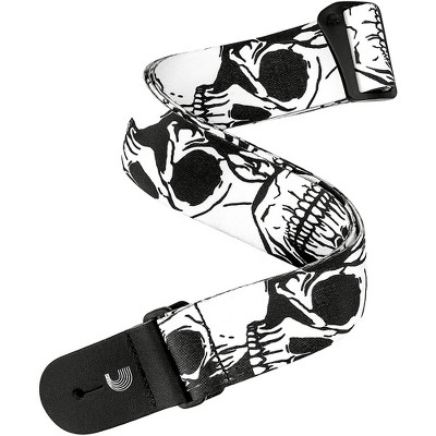 D'Addario Planet Waves 50 mm Polyester Guitar Strap, Skulls Skull 2 in.