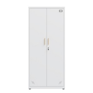 VYNXARIA Tall White Storage Cabinet with 2 Doors and Adjustable Shelves for Home Office - 1 of 4