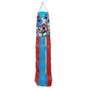 Briarwood Lane Summer 4th of July American Birdhouses Summer Windsock Wind Twister 40x6 - 1 of 2