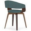 WyndenHall Calinda Bentwood Dining Chair Light Turquoise Blue Linen Fabric: Upholstered Linen, Beechwood Frame - 4 of 4