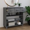vidaXL Console Table HAMAR Dark Gray 35.4 in.x13.8 in.x35.4 in. Solid Wood Pine - 3 of 4