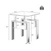 KTMBDW 1-Piece Rectangular Tempered Glass Coffee table with Metal Leg, Modern 2-Tier Center Tea Tables Small Space, Waiting Room, Office - 4 of 4