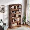 Hommoo 70.8" Tall 6-Tier Vintage Bookcase Dark Brown - 2 of 4