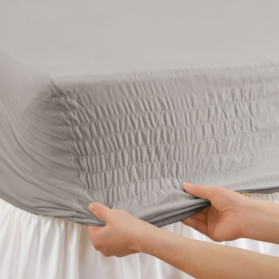 Gray Full Soft Microfiber Sheet Set with Pillow Cases