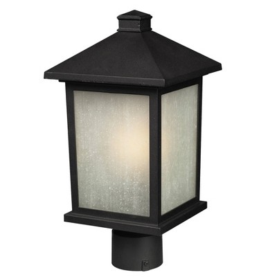 1 Light Outdoor Post Sconce Black - Aurora Lighting