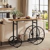Tribesigns 47.2" Industrial Console Table, Entryway Table with Metal Mesh Storage Shelf, 2-Tier Sofa Table for Living Room, Hallway, Foyer - 2 of 4