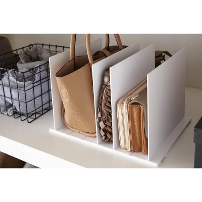 Black ABS Plastic Adjustable Purse Organizer with Dividers