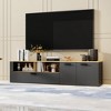 FUFU&GAGA Gray TV Cabinet: Adjustable Shelves, Stylish Design, Durable Build - 3 of 4