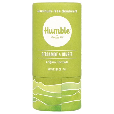 Humble Brands Aluminum-Free Deodorant, Bergamot & Ginger, 2.65 oz (75 g)
