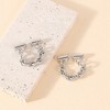 SOHI Women's The Chain Bar Hoop Earrings - 2 of 4