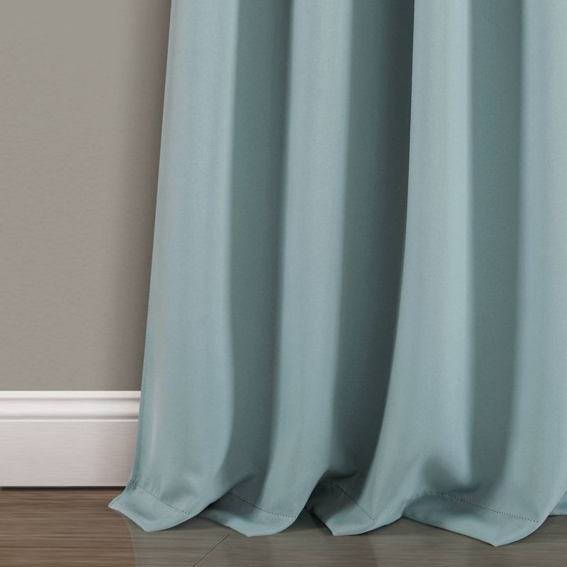 Set of 2 Insulated Knotted Tab Top Blackout Window Curtain Panels - Lush Décor, 4 of 9