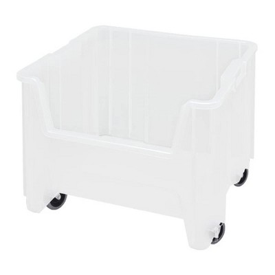 Quantum Storage Systems Mobile Container, Stacking, 17-1/2" X 16-1/2" X 15-1/2", Injection Molded High Density Polypropylene