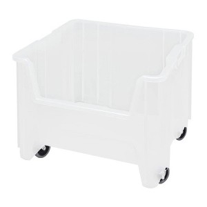 Quantum Storage Systems Mobile Container, Stacking, 17-1/2" X 16-1/2" X 15-1/2", Injection Molded High Density Polypropylene - 1 of 1