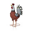 Alpine Corporation Metal Rooster Décor: Iron Craftsmanship, 16"L x 8"W x 20"H, Outdoor Use - 3 of 4