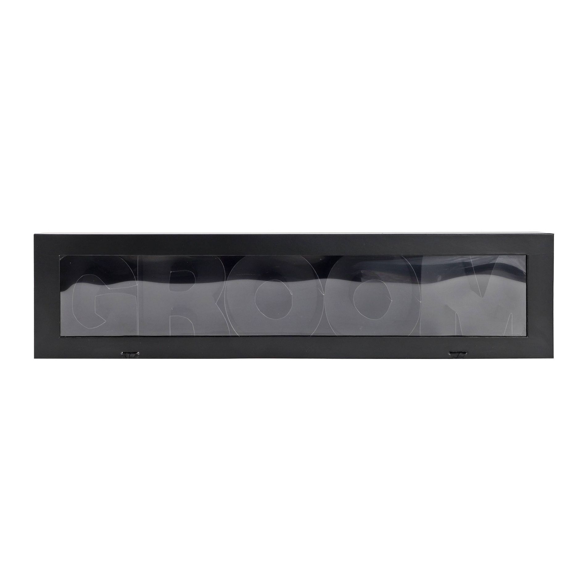 Cook With Color Fillable GROOM Word Food Storage Gift Box Black