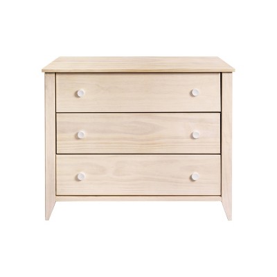 Natural Pine 3-Drawer Changer Dresser with Removable Tray