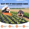 VEVOR Weed Barrier Landscape Fabric, 4*100FT Heavy Duty Garden Weed Fabric, Woven PP Weed Control Fabric, Driveway Fabric, Geotextile Fabric, Black - 3 of 4