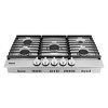 RCA R-CTGL365SS 36 in. Legacy Collection Drop-In Gas Cooktop, 5 Burners, Cast Iron Grates, Metal Knobs in Stainless Steel - 4 of 4