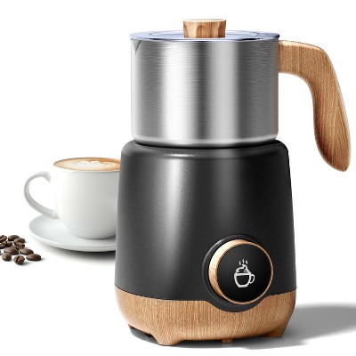 Electric Milk Frother, 8-IN-1 Multi-function milk frother and steamer 21 oz, 550W Split Stainless Steel Steamer for Coffee,Milk Froth,Chocolate Milk