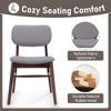 KWPZQEB Mid Century Modern Dining Chair Set of 2, Upholstered Kitchen Dining Room Chairs with Rubberwood Frame&Curved Backrest for Vanity, Living Room - 4 of 4