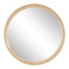 Kate and Laurel Hatherleig Round Wood Round Mirror, 24" Diameter, Natural - 4 of 4