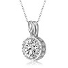 Guili Sterling Silver Round-cut Cubic Zirconia Necklace, a Sparkling, Elegant Design That Adds a Touch of Sophistication to Any Outfit - 2 of 4