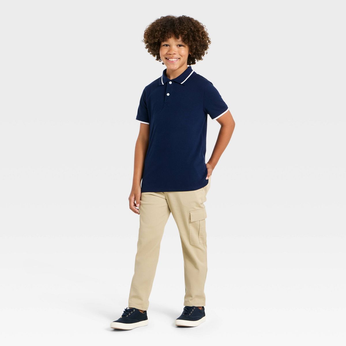 Boys' Short Sleeve Tipping Polo Shirt - Cat & Jack™ - thumbnail 3