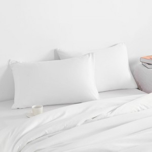 2 Pack Brushed Microfiber Pillowcases, Super Soft Pillowcases with Envelope Closure - NTBAY - 1 of 4