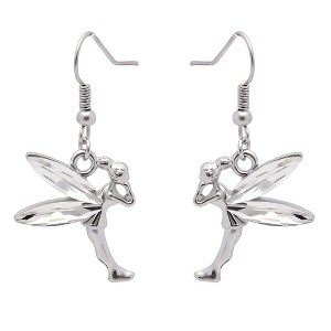 Fairy Crystal Wings Hook Earrings for Women Ginger Lyne Collection - 1 of 4