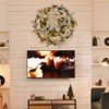 30 Inch Christmas Wreath - PVC Base, PE Plastic Leaves, Iron Wreath Frame, Warm White Lights, and Eight Function Lights - 2 of 4