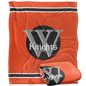 Wartburg College Primary Logo Silky Touch Blanket White 50x60 - 1 of 4