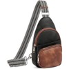 FATMOON Small Sling Bag for Women, Vegan Leather Fanny Pack Crossbody Bags for Women, Chest Bag With Guitar Strap - 2 of 4