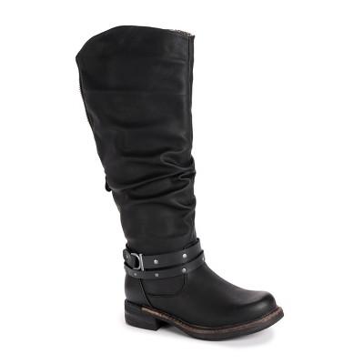 Lukees By Muk Luks Women's Logger Victoria Boots-black 7.5 : Target