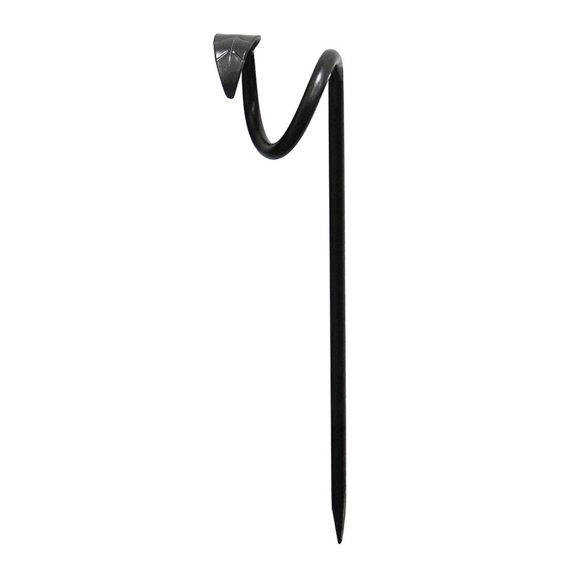 Achla Designs 14" Wrought Iron Leaf Design Outdoor Hose Guide Graphite: Weather-Resistant, No Assembly Required - thumbnail 3