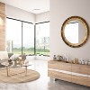 River of Goods 32" Claire Wood and Glass Wall Mirror: Modern Round, No Assembly, Mango Frame - 4 of 4