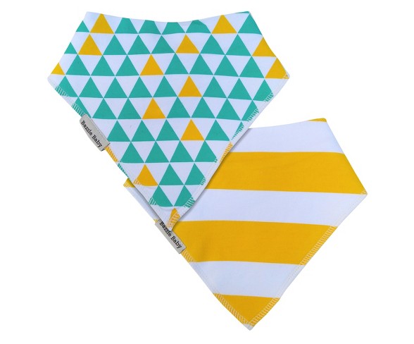 Bazzle Baby Banda Bib Set Triangles & Stripes - 2pk
