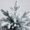 Nearly Natural 4' Pre-Lit Artificial Flocked Christmas Tree in Decorative Trunk Planter - 4 of 4