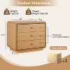 Christopher Knight Home Selric Modern Curved Design 3-Drawer Nightstand - 3 of 4