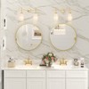 Apmir  Round High Quality Aluminum Alloy Framed French Cleat Mounted Wall Decor Bathroom Vanity Mirror - 3 of 4