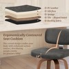 Arceso Swivel Counter Height Bar Stools, 26" Upholstered Seat Barstools with Back Walnut Wood Legs, Mid-Century PU Leather Bar Stools with Footrest - 4 of 4
