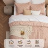 Bedsure | 3Pcs Comforter Bedding Set with Intricate Solid Embroidery - 3 of 4