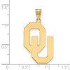 Black Bow Jewelry 14k Yellow Gold Oklahoma Sooners NCAA Extra Large Pendant - 2 of 3