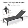 Crestlive Products Chaise Lounge Chair Outdoor Set of 2 Adjustable 5 Positions Pool Tanning Recliner Outdoor Lounge Furniture - 3 of 4