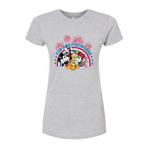 Women's - Disney - Fun And Fireworks Fitted Graphic T-Shirt - 1 of 3