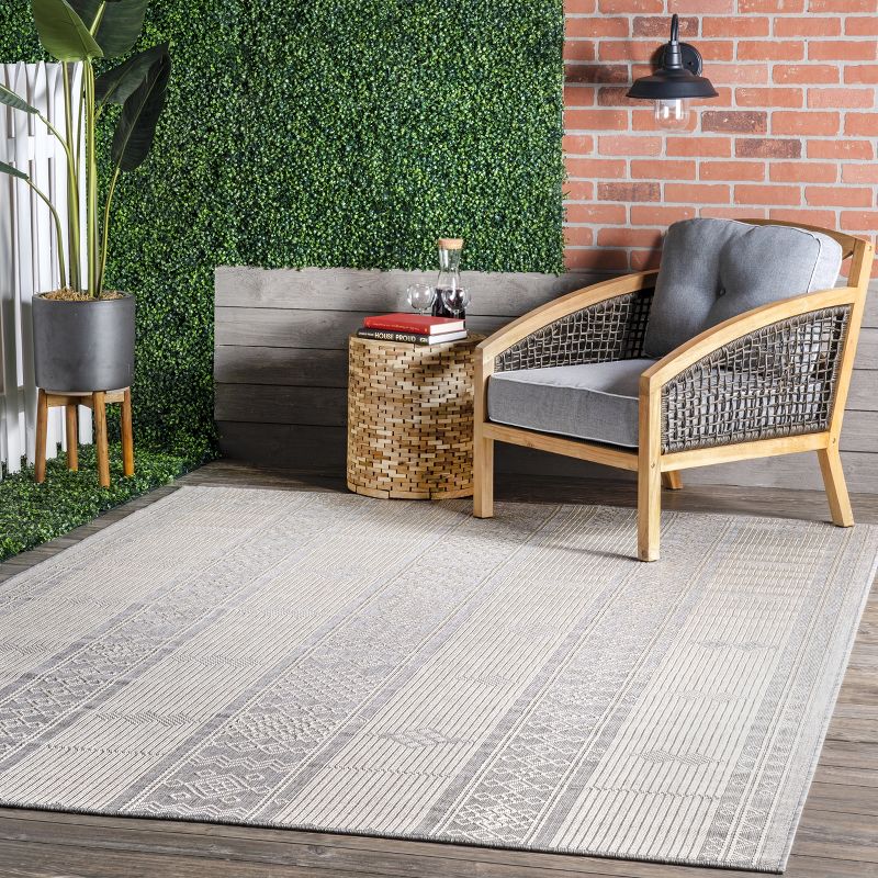 nuLOOM Leigh Stripes Indoor/Outdoor Area Rug, 3 of 11
