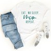 Simply Sage Market Eat. No Sleep. Mom. Repeat Short Sleeve Tee - 3 of 4