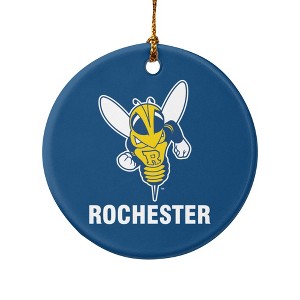 University of Rochester Primary Logo Porcelain Holiday Christmas Tree Ornament - 1 of 4