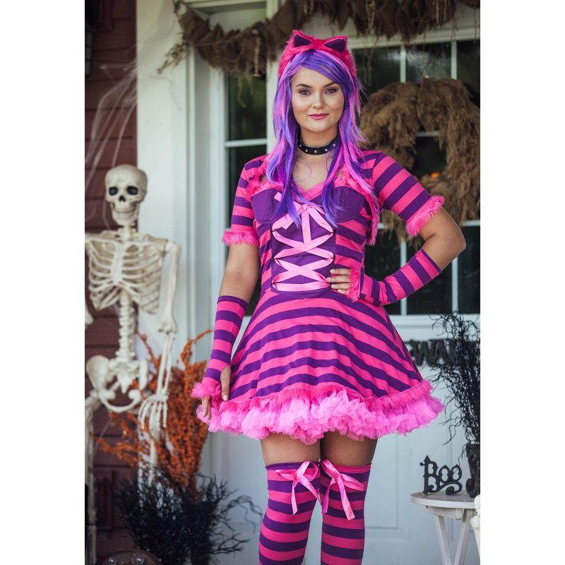 HalloweenCostumes.com Women's Wonderland Cat Costume, 3 of 6