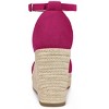 Allegra K Women's Ankle Strap Wedge Heel Open Toe Sandals - 3 of 4