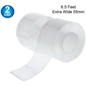 5 Star Super Deals 2pc Magic Gel Nano Silicone Extreme Grip Tape - Double-sided Reusable Washable Traceless Removable Grip Adhesive Clear Gel Tape - 1 of 4